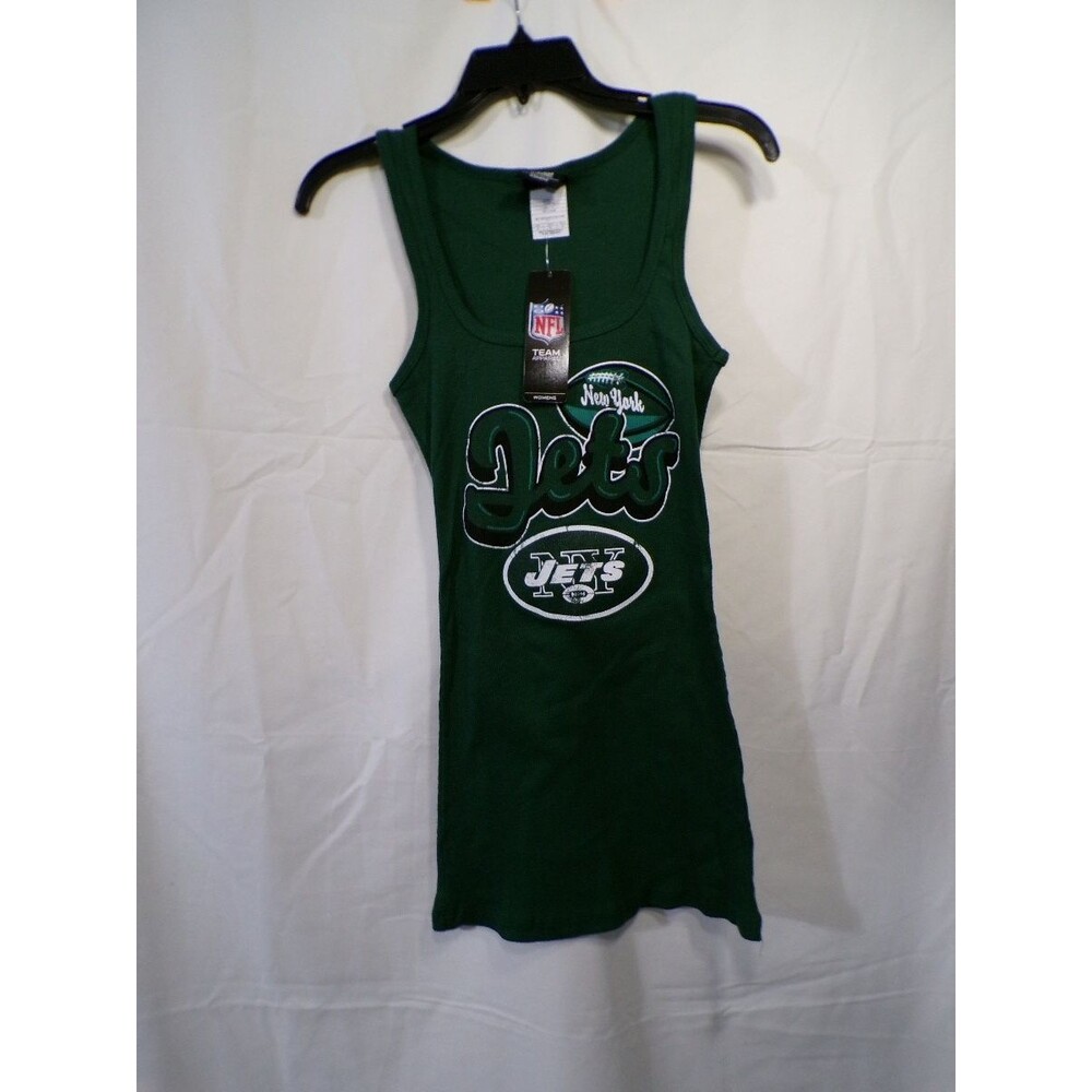 Team Apparel Women's NY Jets Green Tank Top Size M Ribbed Cotton